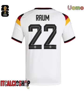 Germania David Raum #22 Prima Maglia Mondiali 2026 Manica Corta